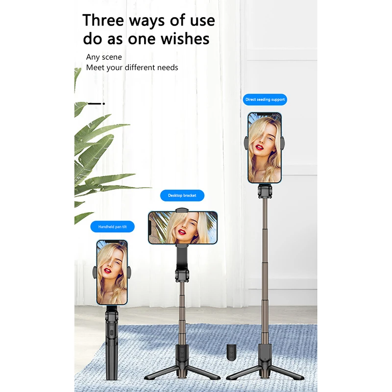 

Eshowee 360 Vertical Shooting With Stable Tripod At The Bottom Cardan Stabilizer 3-Axis For Bluetooth Connection Selfie Stick