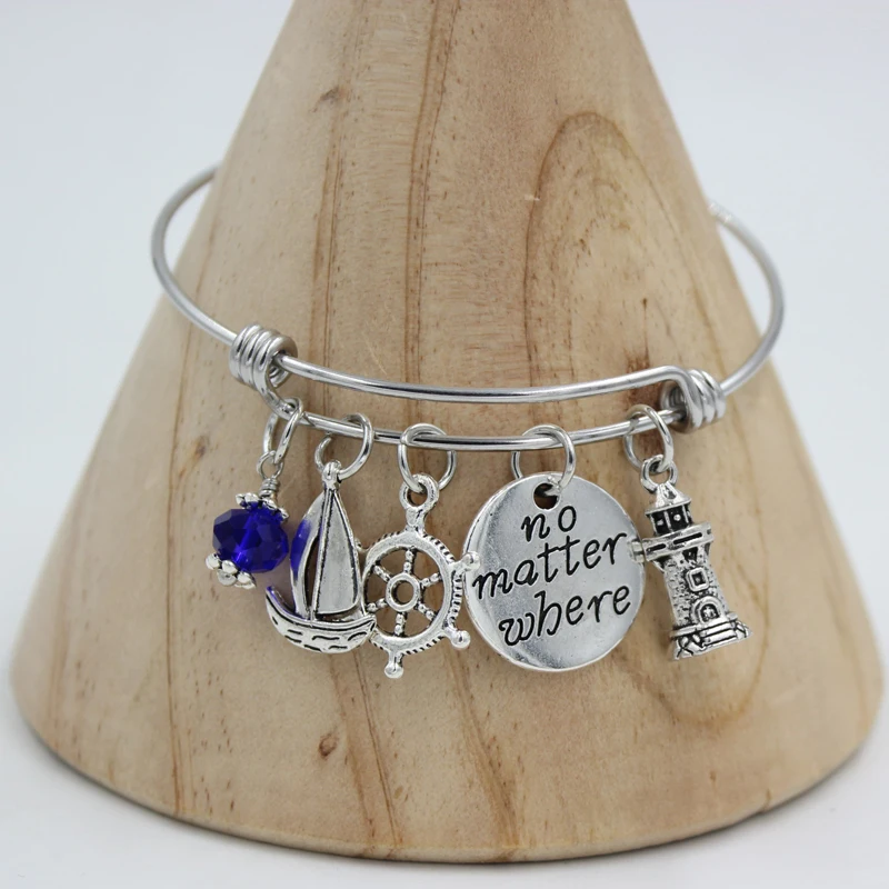 Браслет из нержавеющей стали с подвеской в виде колеса корабля 10 шт. | Украшения и