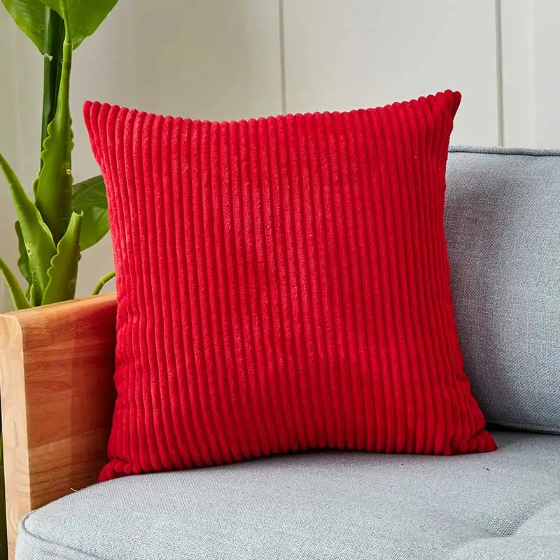 Наволочка бархатная Наволочка на подушку размером 45*45 см для Гостиная диван вельвет декоративные подушки Nordic домашний декор Housse De Coussin - Color: As Picture