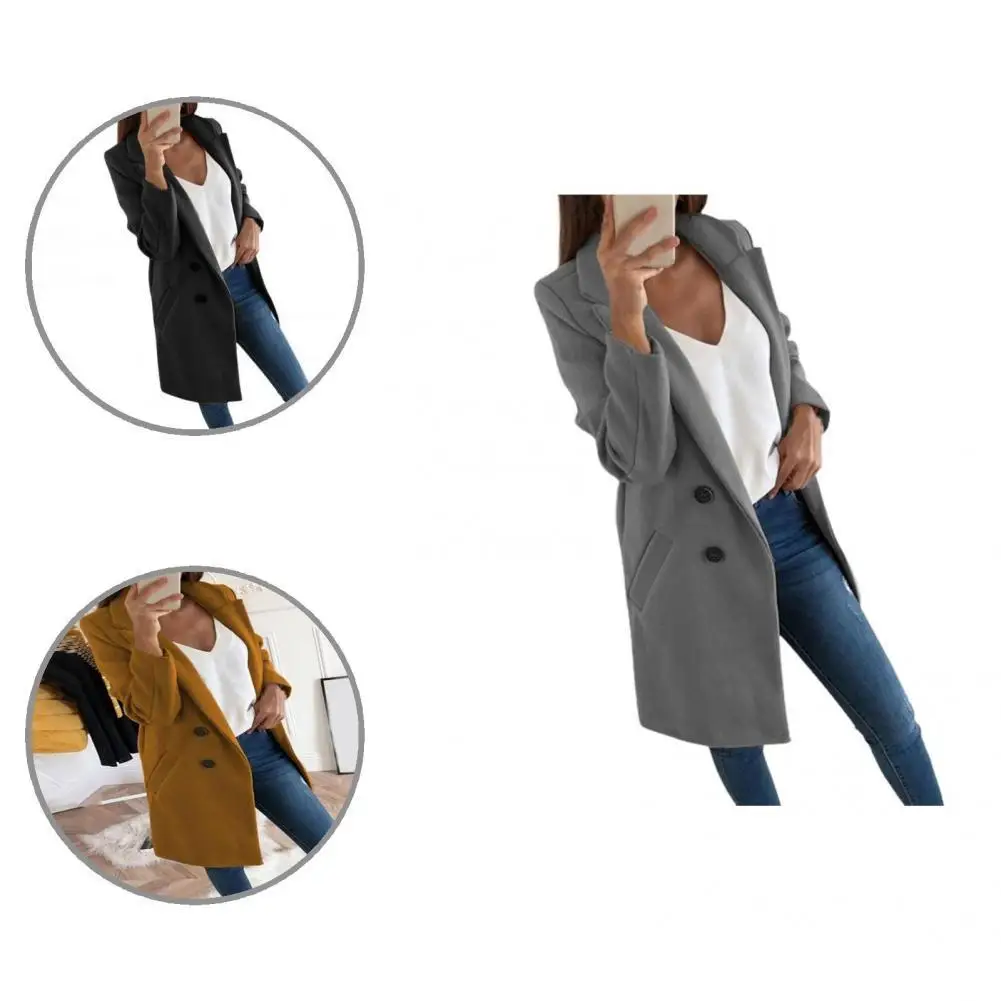 

Fine Workmanship Cold Resistant Lapel Slim Warm Women Coat Streetwear