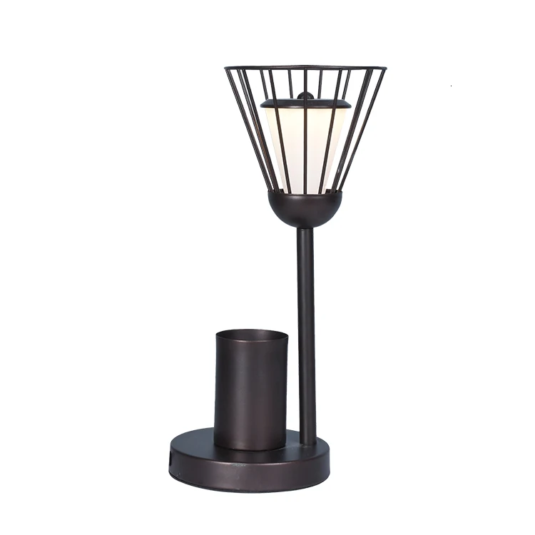 Домашняя Металлическая лампа меняющая цвет светодиодная Винтажная настольная