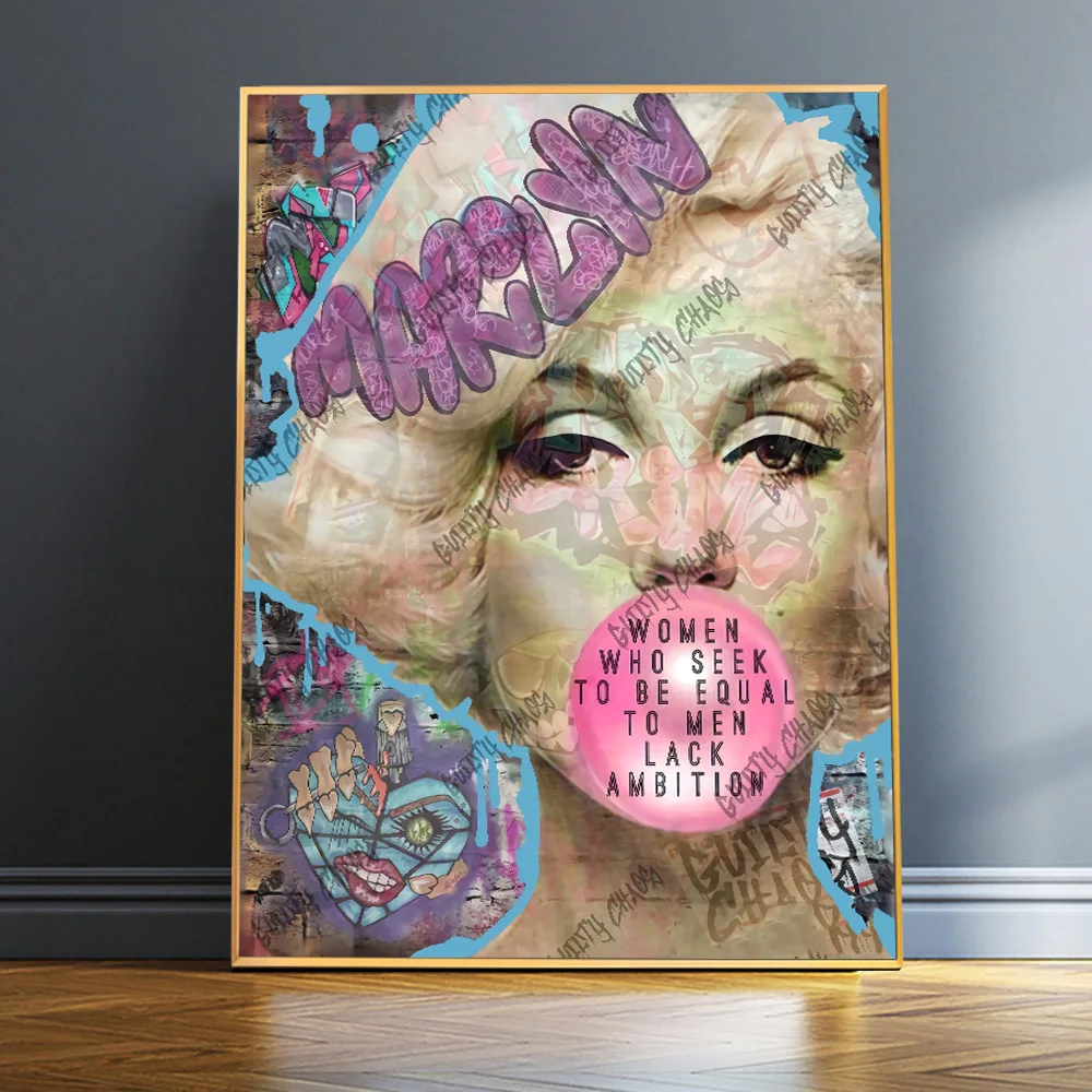 

Abstract Graffiti Art Print Famous Beauty Woman Guilty Chaos Picture Digital Printing Canvas Painting Wall Decoration Cuadros
