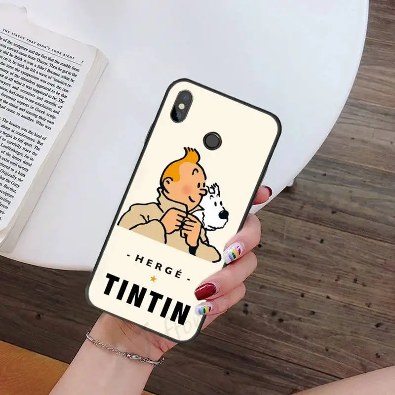 

the Adventures of Tintin American cartoon Phone Case For Xiaomi Redmi note 7 8 9 t k30 max3 9 s 10 pro lite