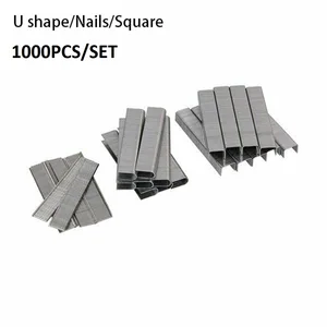 Прямые скобы для ногтей U-образной формы, 1000 шт., скобы для ногтей для CT0325 CT1609 степлер-пистолет, мебель сделай сам, садовый деревообрабатывающий инструмент