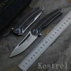 Новый стальной складной карманный нож VENOM Kestrel M390 для повседневного использования, рукоятка из титанового углеродного волокна для подарочных коллекций