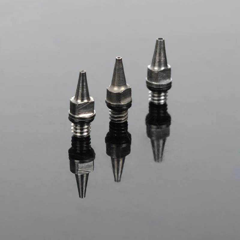 0,2/0,3/0,5 мм модель распылительной краски насос мини воздушный компрессор цветные аксессуары для аэрографа насадки различные калибра отчет