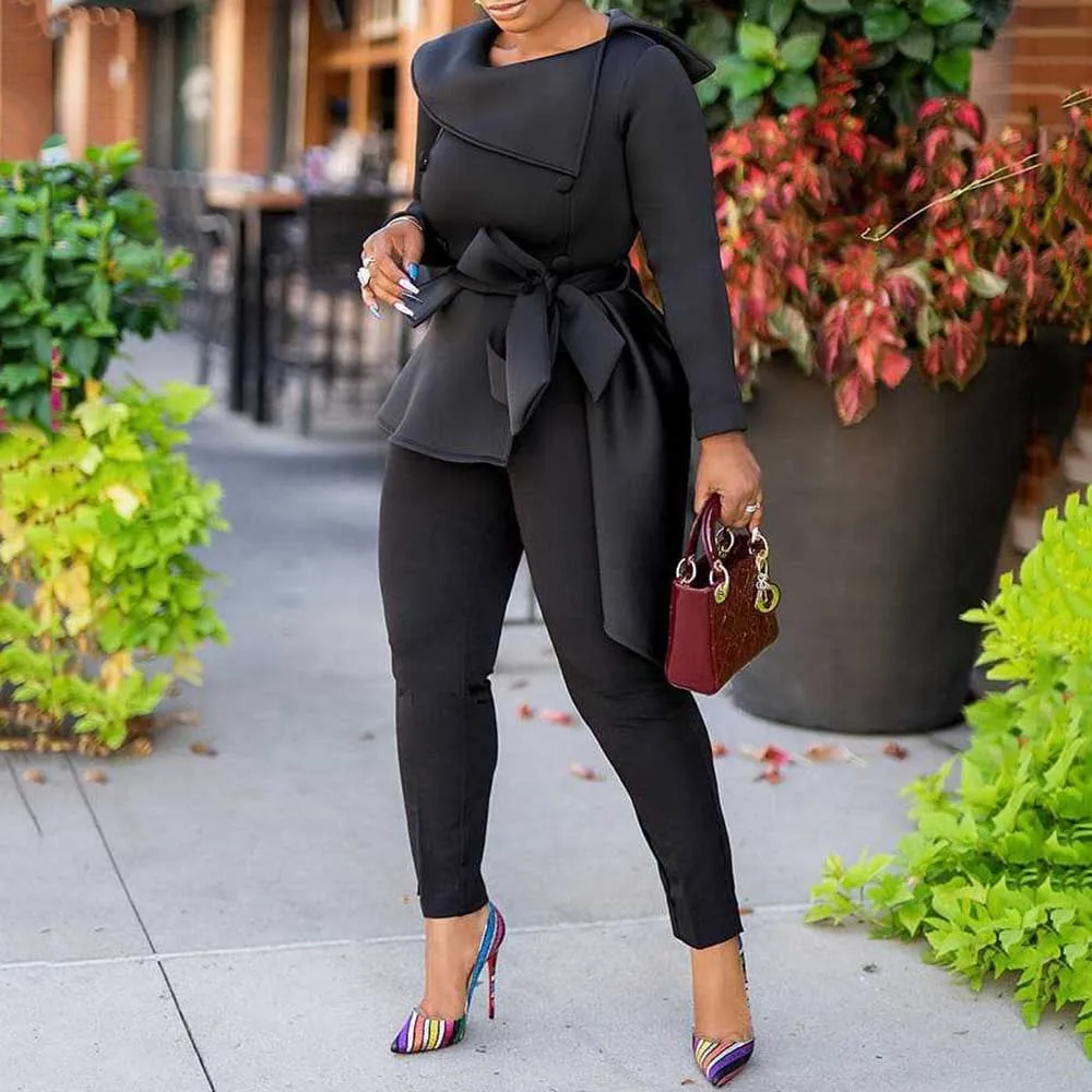 Женская Асимметричная блузка в африканском стиле элегантная офисная с круглым