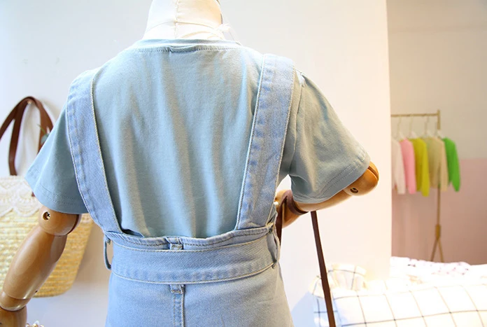 Летний комплект для девочек из 2 предметов Детская футболка + юбка на бретелях