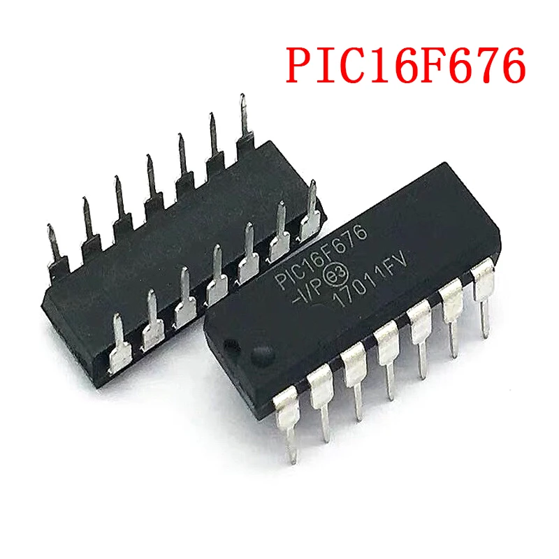 2pcs/lot PIC16F676-I/P PIC16F676-IP PIC16F676 DIP-14 New original | Integrated Circuits