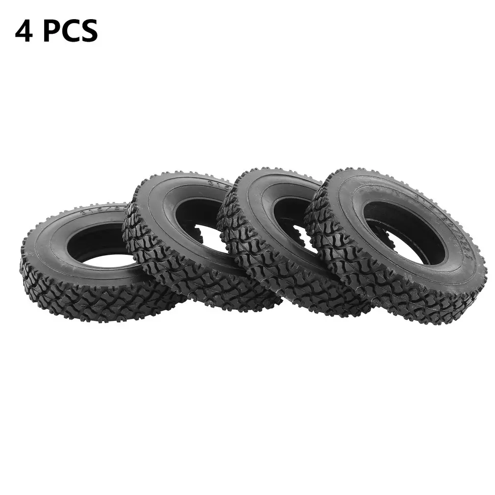4Pcs Rubber Tyres Wheel Tires With Sponge 20mm For 1:14 Tamiya Tractor Trucks RC Car Parts Accessories Upgrade DIY Parts