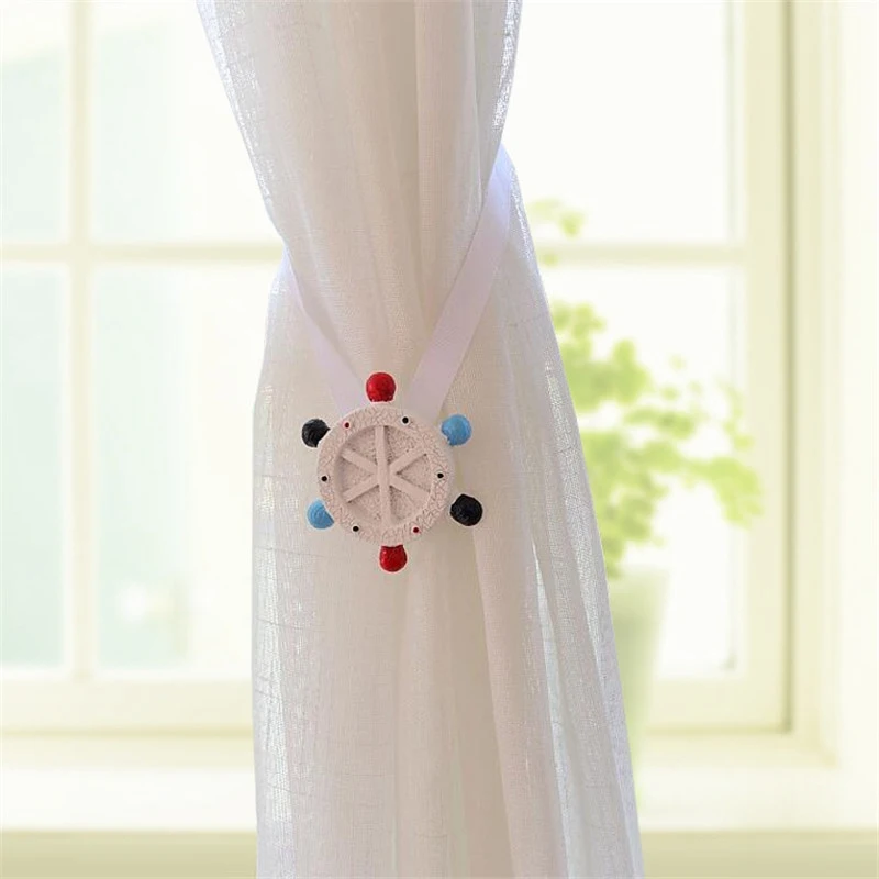 Blue Car Wheels Curtain Accessories Magnet Tape For Boys Children Bedroom Living Room Tieback Clips AC002D4 | Дом и сад