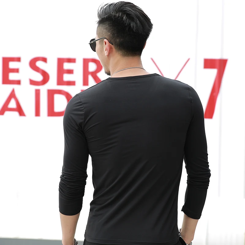 MJARTORIA Мужская футболка длинный рукав хлопок весна осень майка мужские футболки