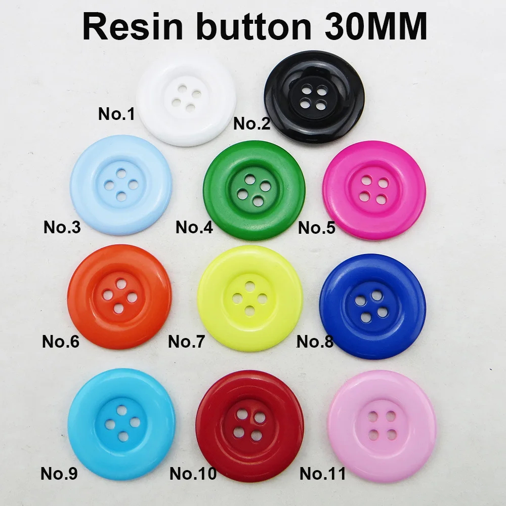 20PCS11colors широкое круглое кольцо из смолы свитер пуговицы 30 мм пальто сапоги