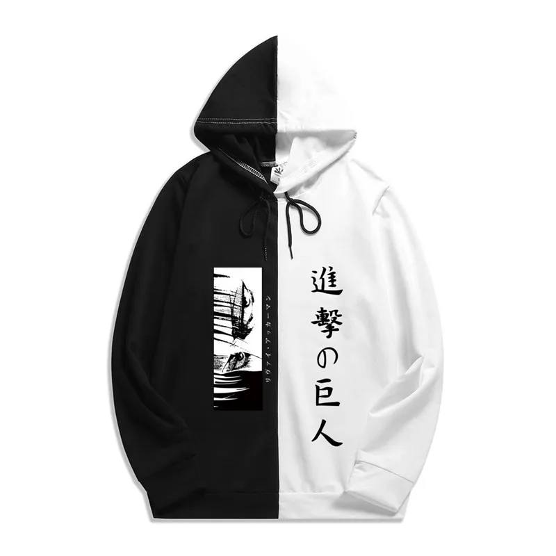 

Anime Attack On Titan Casaul Print Men Hoodies Sweatshirts Hoodie Patchwork Thin Clothing Hip Hop Streetwear Tops Harajuku