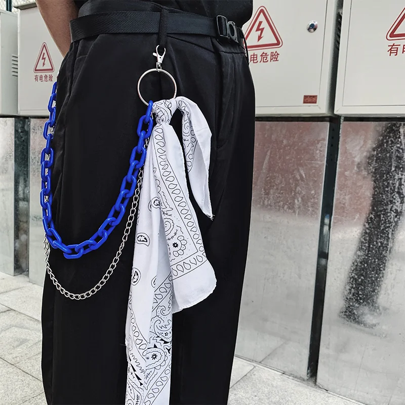 Флуоресцентная зеленая пластиковая цепочка из акриловой смолы для брюк с