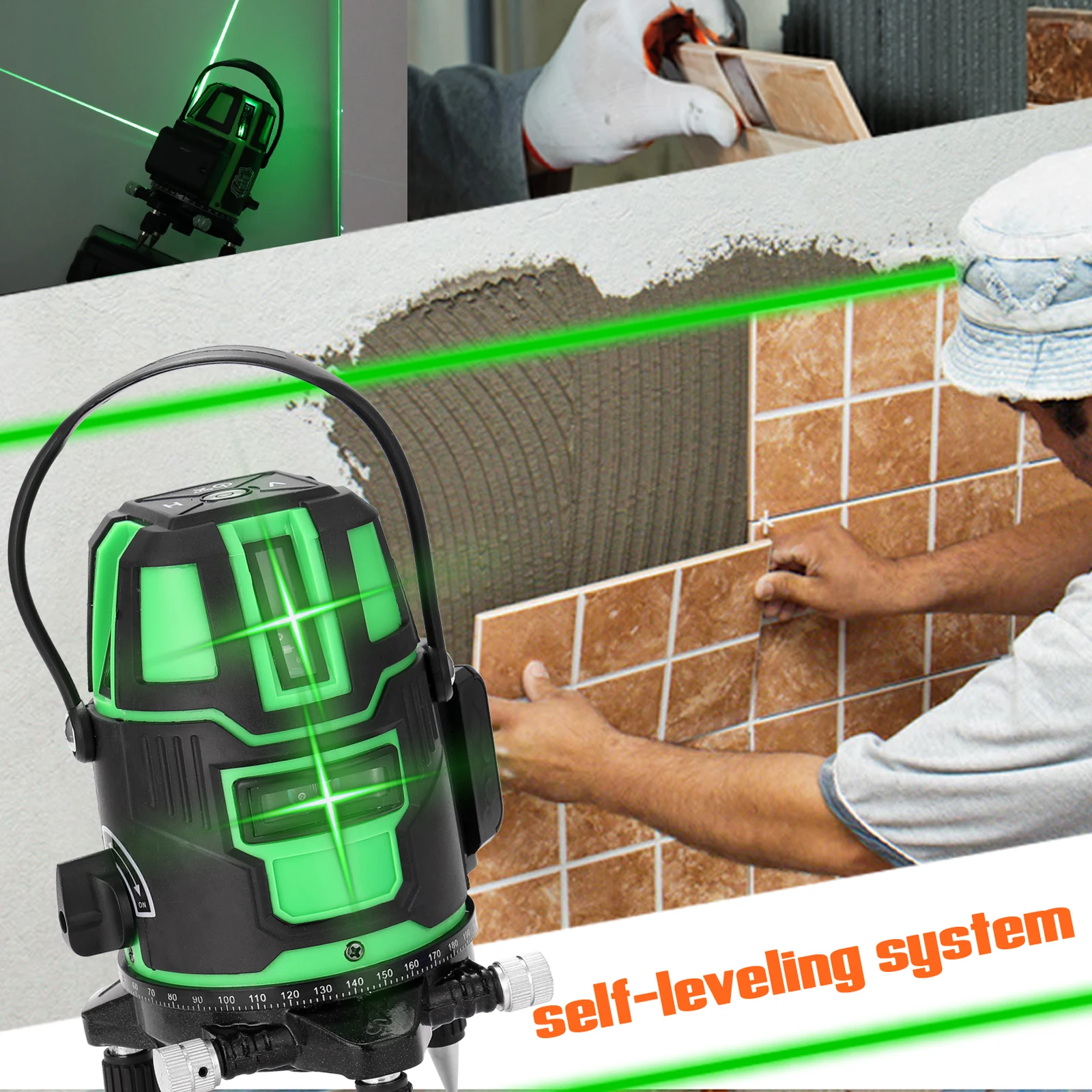 Многофункциональный 2 ° автоматический самовыравнивающийся лазерный уровень с 3