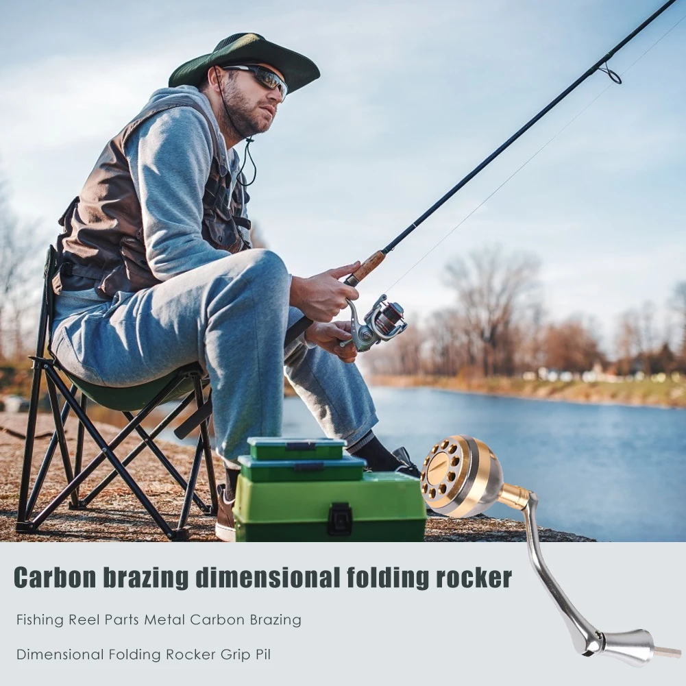 

Fishing Reel Handle Aluminum Alloy Folding Rocker Grip Pill Spinning Wheel Long Cast Wheel Handle Fishing Reel Part