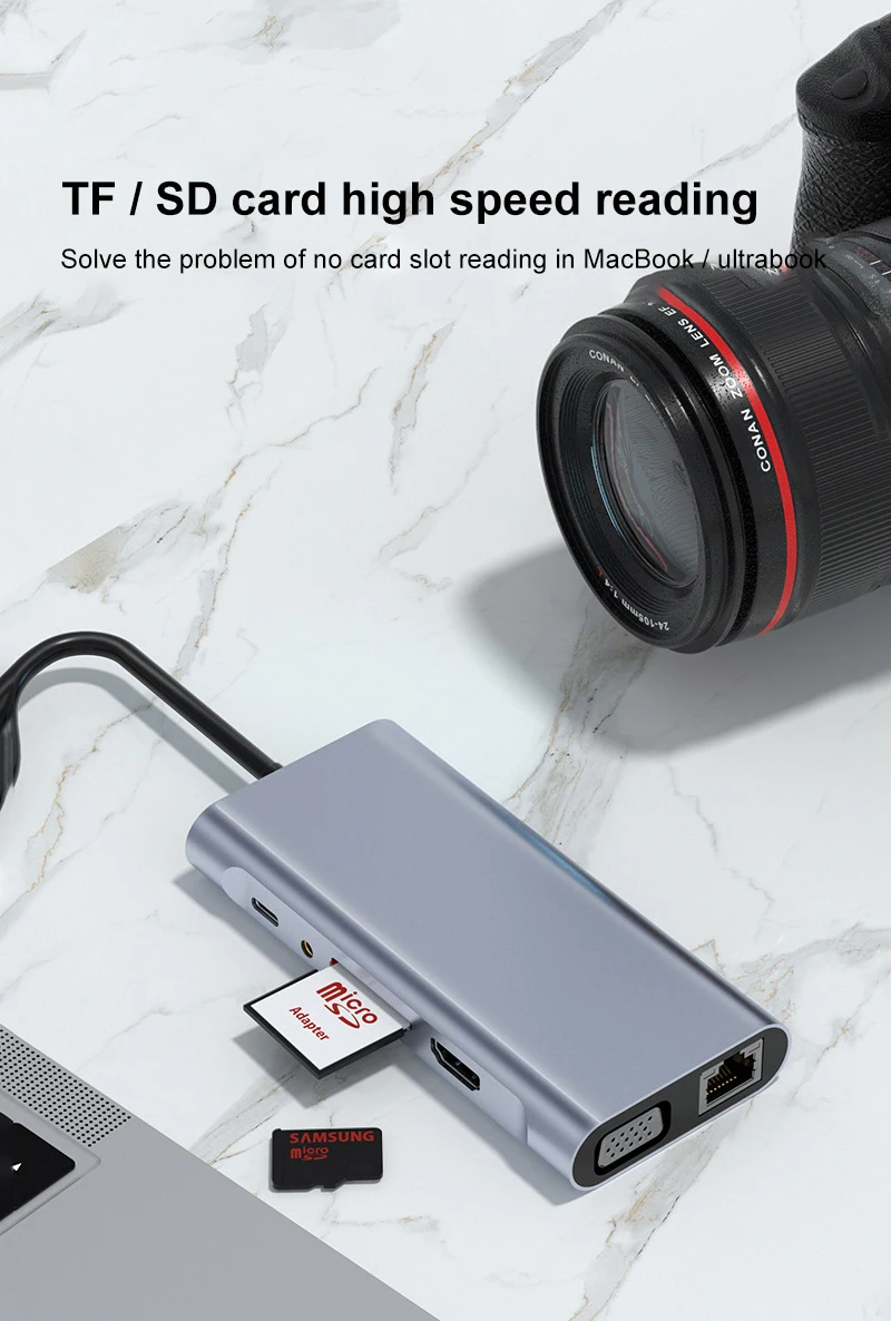 USB Type C Hub для IPad Pro 11 12 9 Macbook 7 в 1 с 4K HDMI совместимый разъем наушников USB3.0 PD