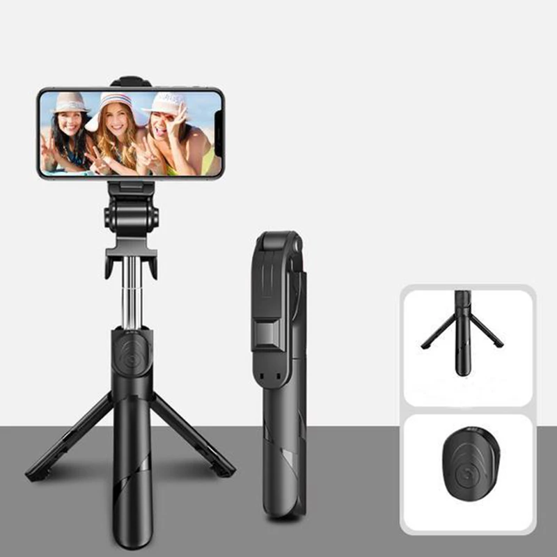 

2021 NEW Bluetooth Wireless Selfie Stick Mini Tripod Extendable Monopod With Fill Light Remote Shutter For IOS Android Phone