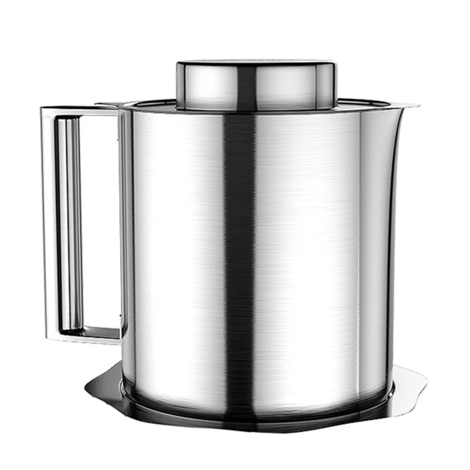 

1.2L 304 Stainless Steel Grease Strainer and Container with Dust-Proof Lid Easy Grip Handle Kitchen Cooking or Frying Oil