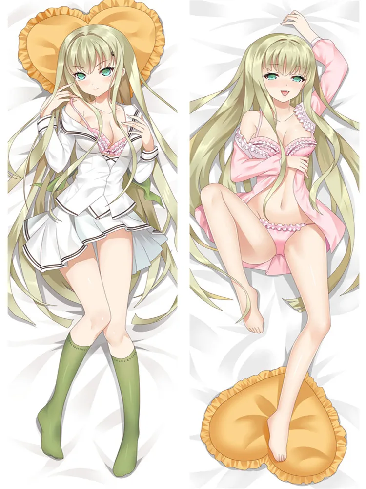 2018 August Anime Bishoujo Mangekyou Sawatari Shizuku & Kannagi Yuuri Dakimakura Чехол подушка для тела обнимающая