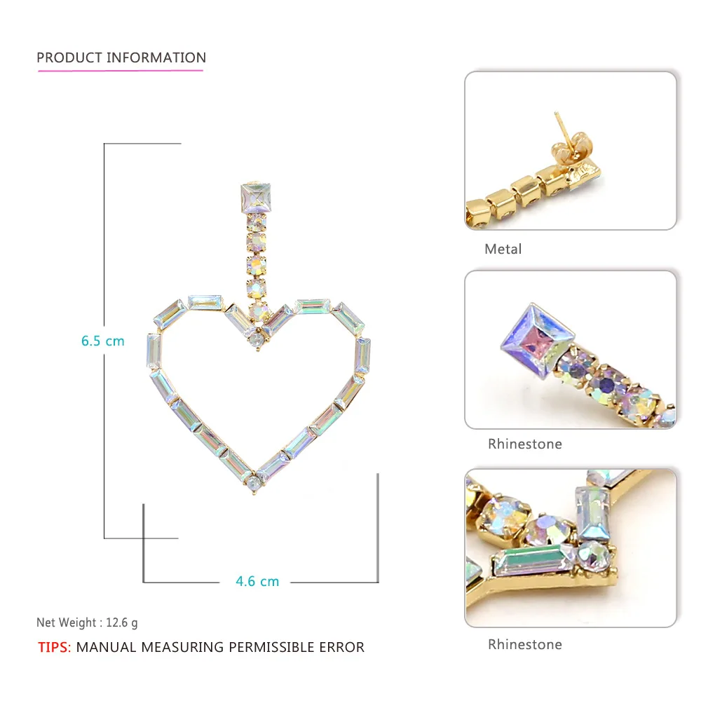 Новый дизайн Блестящий Кристалл горный хрусталь кулон в виде красного сердца