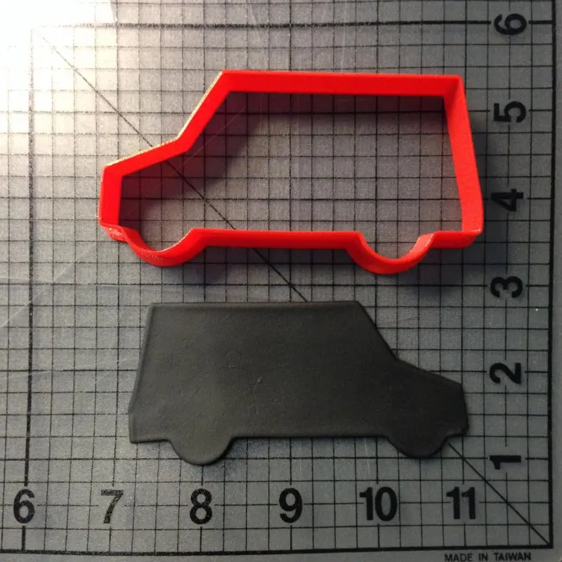 Скорой помощи почты грузовик силуэт Fondant (сахарная) формочки для мальчика на день