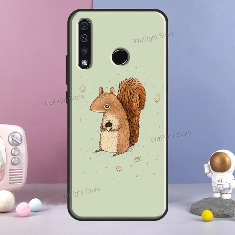 Чехол с мультяшными животными белкой для Huawei P Smart 2019 Nova 5T P40 P20 P30 Pro Honor 50 9S 8S 8A 8X 9X 10i |