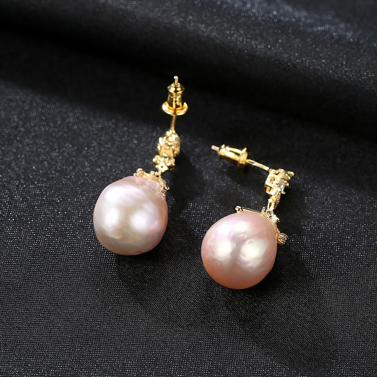 PAG & MAG special baroque pearl S925 pure silver earrings