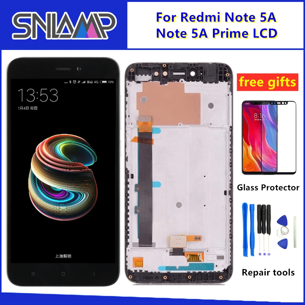 Оригинальный дисплей для Xiaomi Redmi Примечание 5A lcd сенсорный экран Рамка дигитайзер