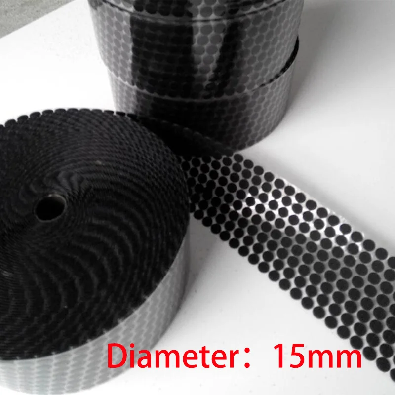 Black 15mm 50 пар нейлона крючков и петель Стикеры сильный самоклеющиеся в круглый горошек клей на наклейки для домашнего использования Шторы крепежа - Цвет: Black 15mm