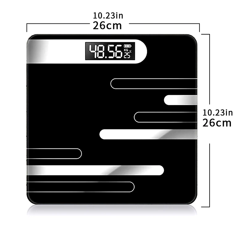 

Precision New Body Fat Scale Glass Digital Electronic Smart Scale LCD Display Body Scale Healthy Electronic Weight Scale 2021