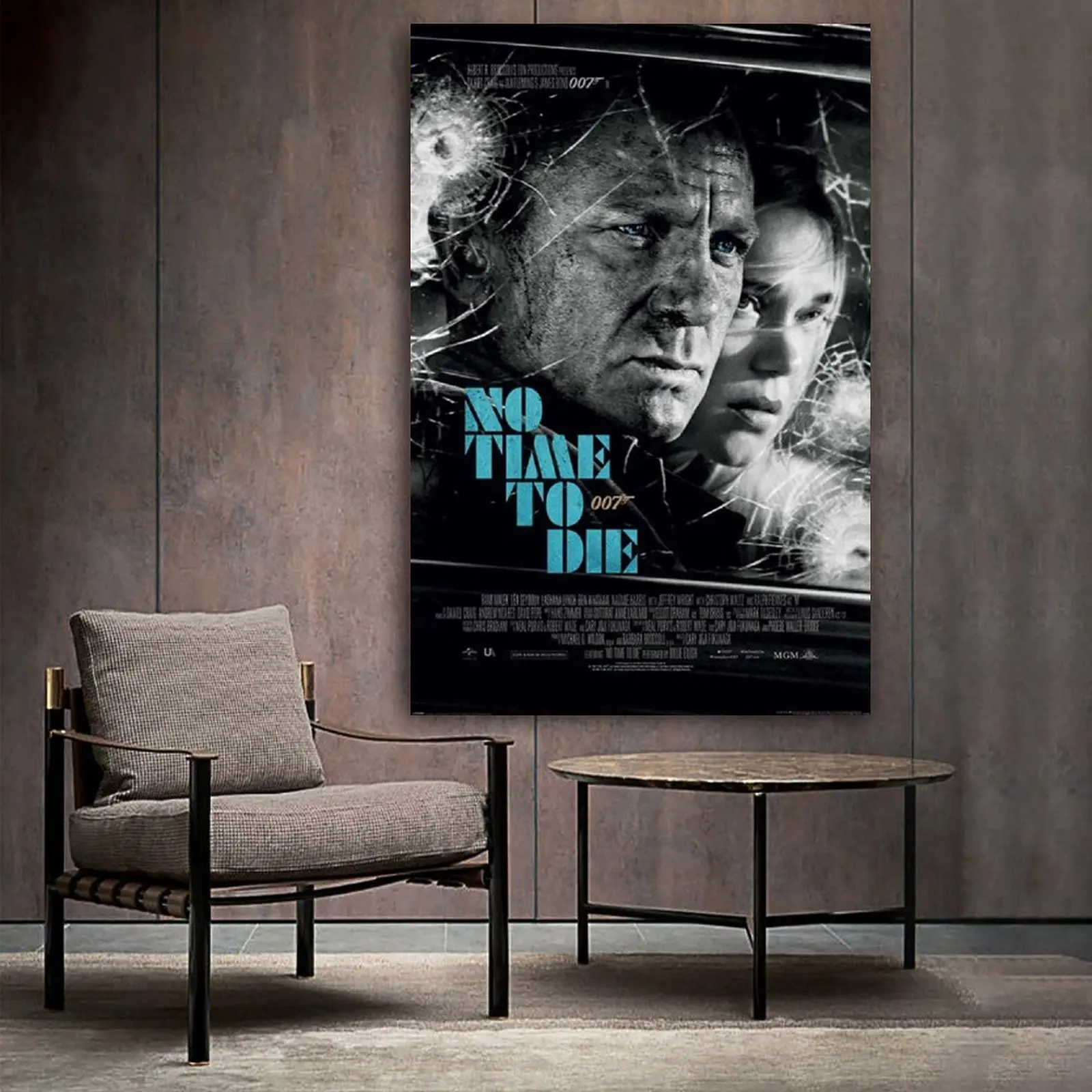 Художественный плакат на холсте Джеймс Бонд настенный художественный