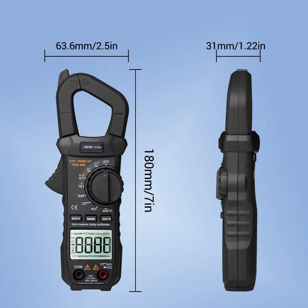 ANENG ST209 Digital Clamp Meter Multimeter 6000counts True RMS Mini Amp DC/AC Meters voltmeter 400v Automatic Range | Инструменты