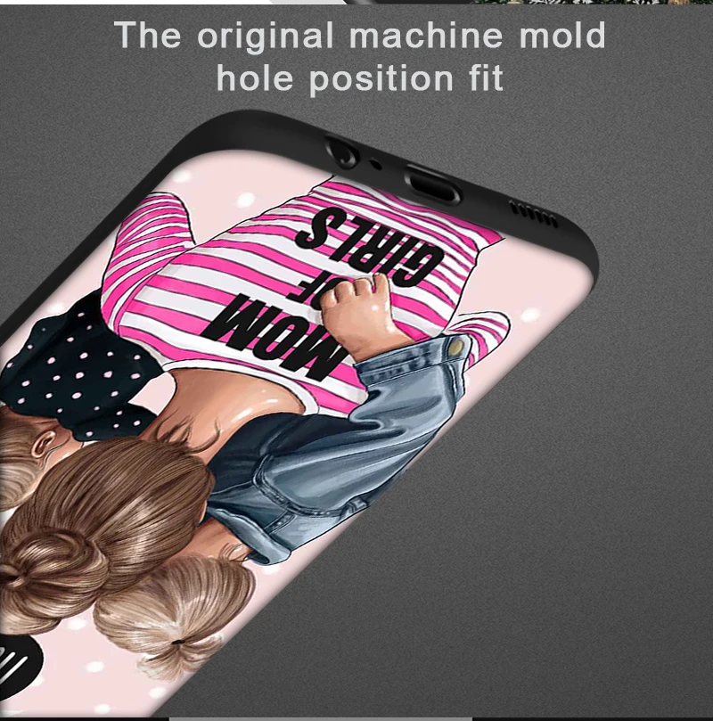 

ciciber Super mom Case for Samsung Galaxy A51 A50 A71 S20 A70 S10 S9 S8 S7 S10e Note 20 10 9 Plus Ultra Edge Black Silicone Capa