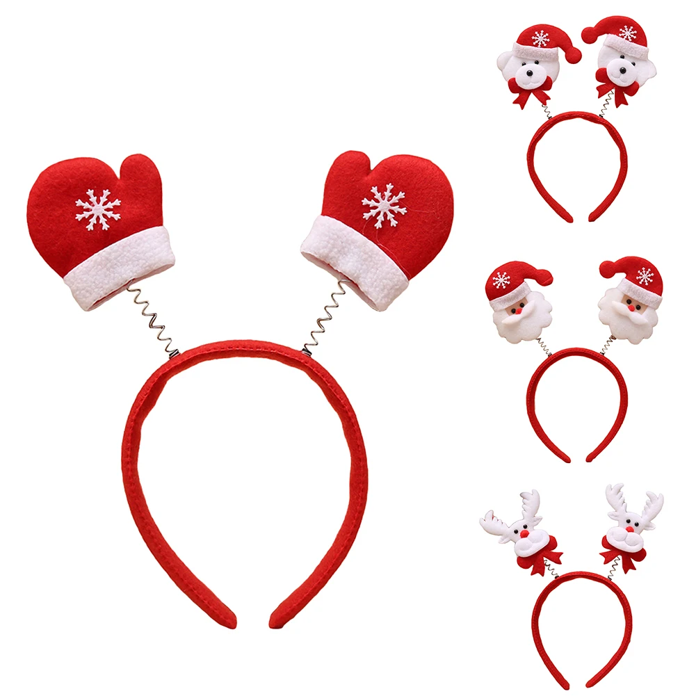 Рождественская тематическая повязка на голову с рогами Санта-Клауса оленем