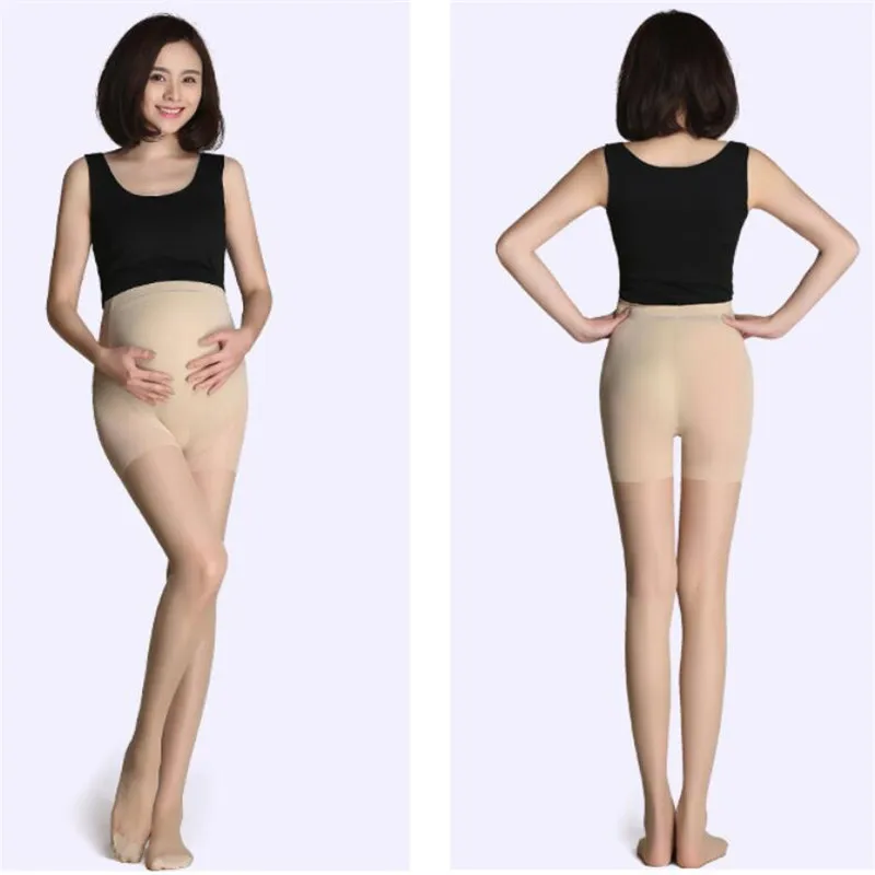 

Summer pantyhose pregnant women full protection thin section solid color large bottom pregnant women stockings pants