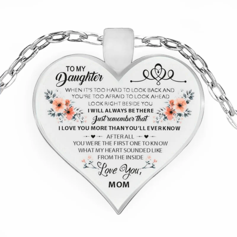 Ожерелье с сердечками для моей дочери милый Единорог цветок искусственное