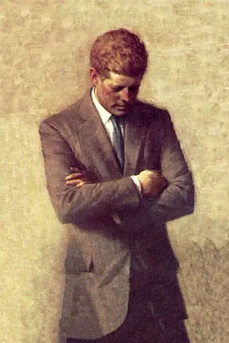 

Excellent Oil painting PRESIDENT of America - John F. Kennedy standing