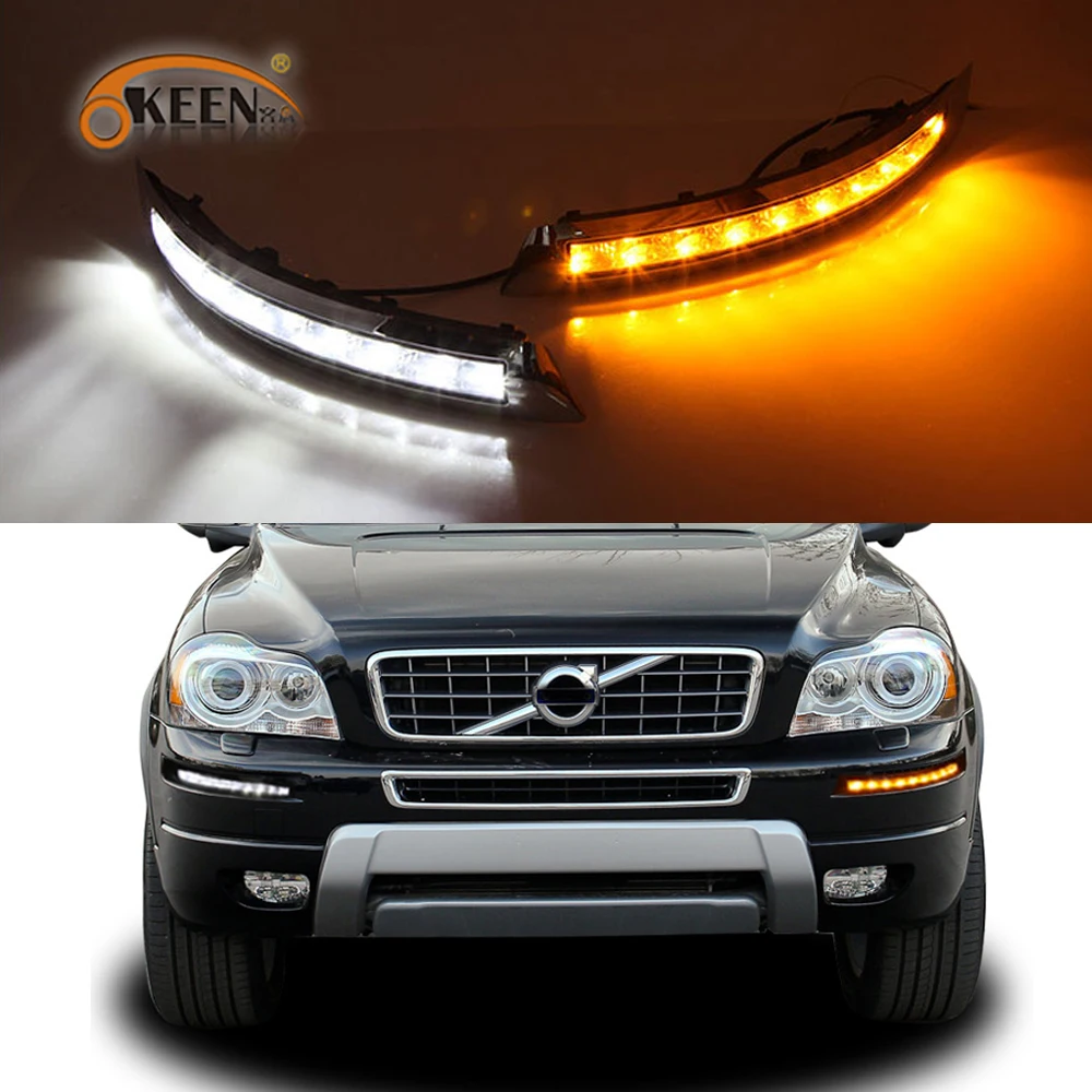 Светодиодные дневные ходосветильник для Volvo XC90 2007 2008 2012 2013 2 шт. автомобильные