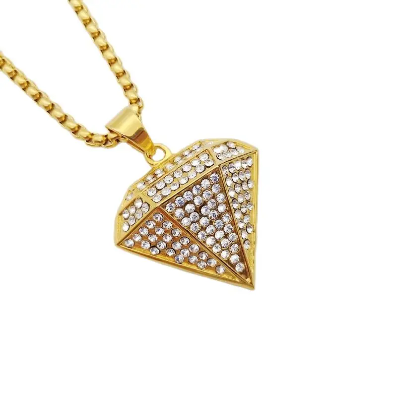 

Цепочка с подвеской в форме бриллианда из нержавеющей стали