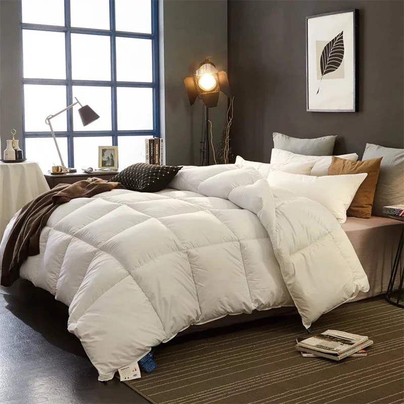 Luxury 100% White Superfine Fiber Warm Winter Quilt/Comforter/Duvet Cotton Cover Twin Full Queen King Size For Four Seasons | Дом и сад