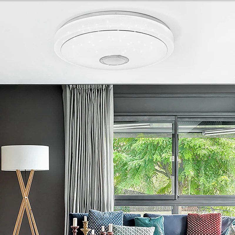 

HOT 60W Bluetooth Music Ceiling Light, Colorful Remote Control Bedroom Light, Intelligent Scene Audio Light