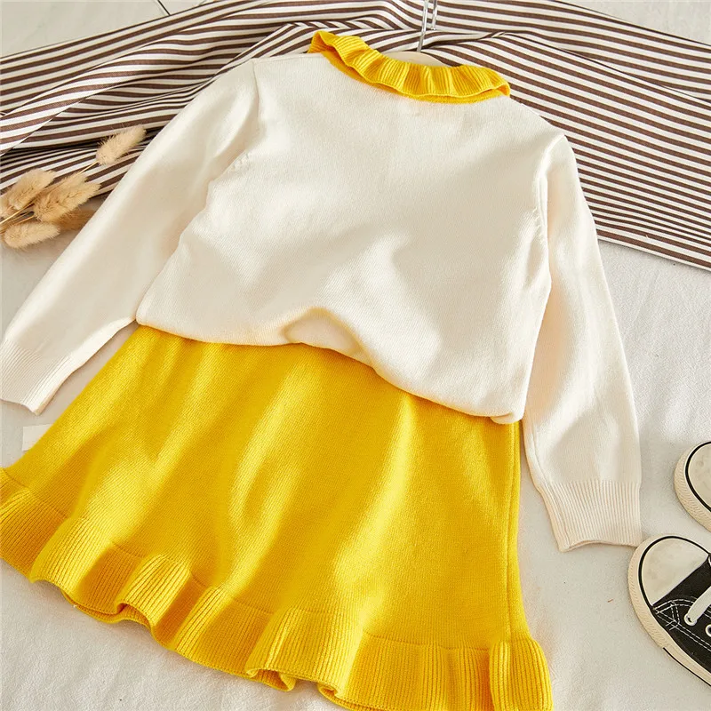 Комплекты одежды для девочек осень 2020 детская одежда свитер юбка костюм милый