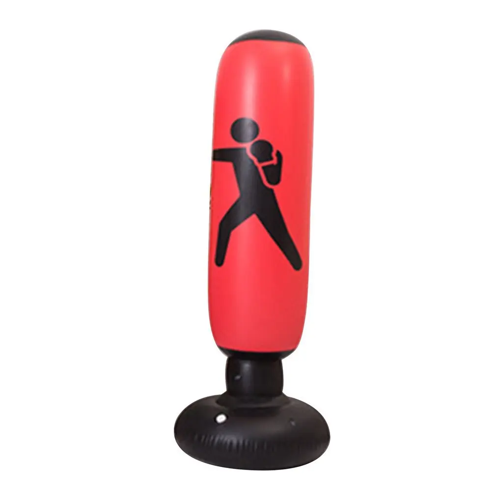 

1.6M Vertical Inflatable Boxing Bag PVC Thickening Boxing Pillar Tumbler Fight Column Punching Bag Fitness Tool