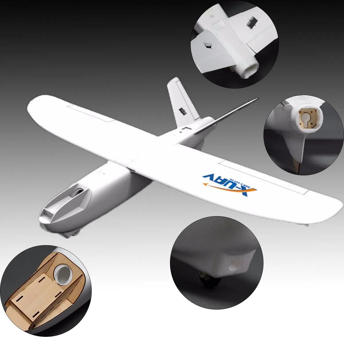 Радиоуправляемая модель X-uav Mini EPO 1300 мм/1718 мм V3 размах крыльев V-tail FPV