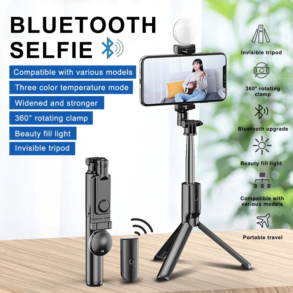 Для iPhone IOS Android Беспроводная Bluetooth селфи палка выдвижной ручной монопод складной