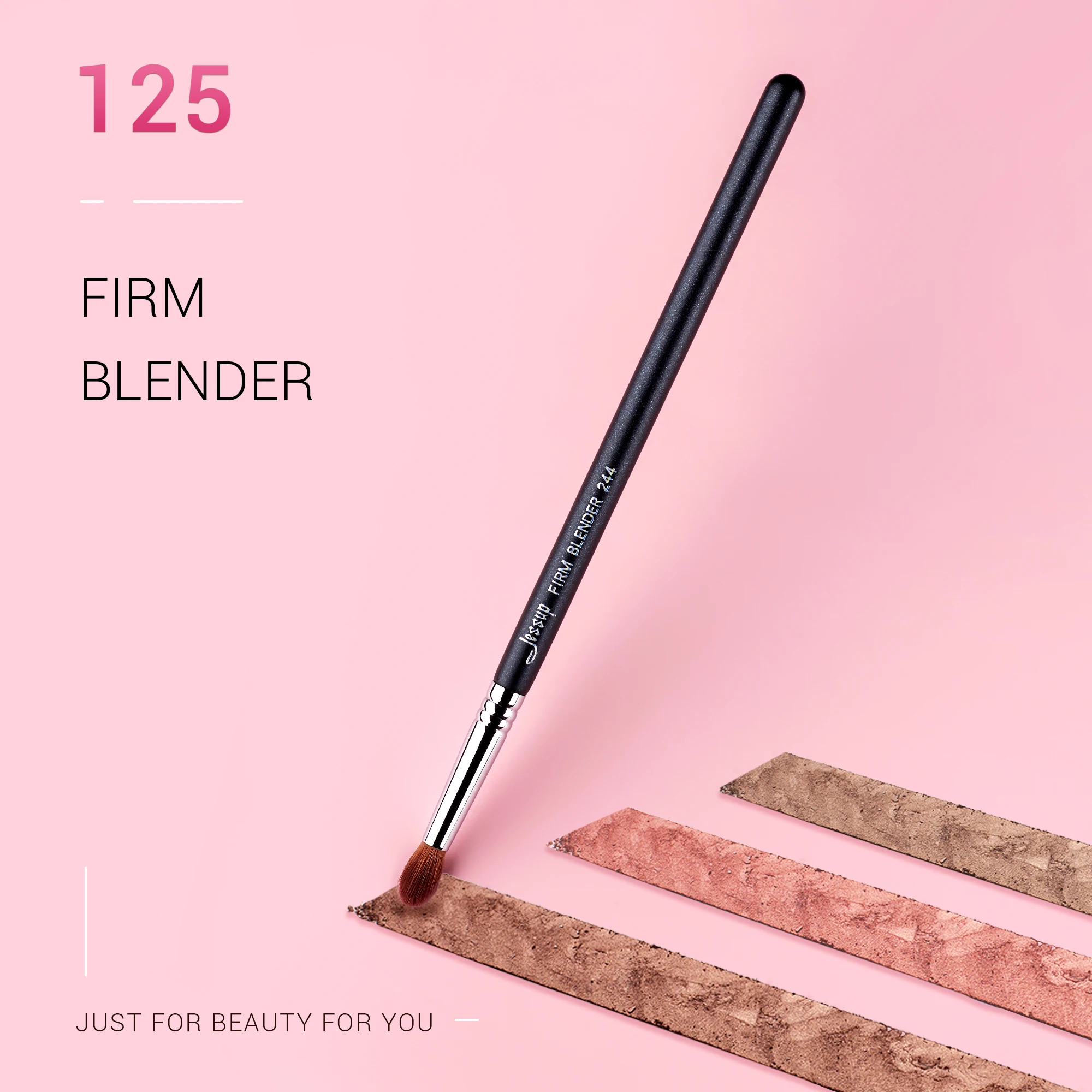 Jessup черная/Серебристая кисть для растушевки теней макияжа мягкие синтетические