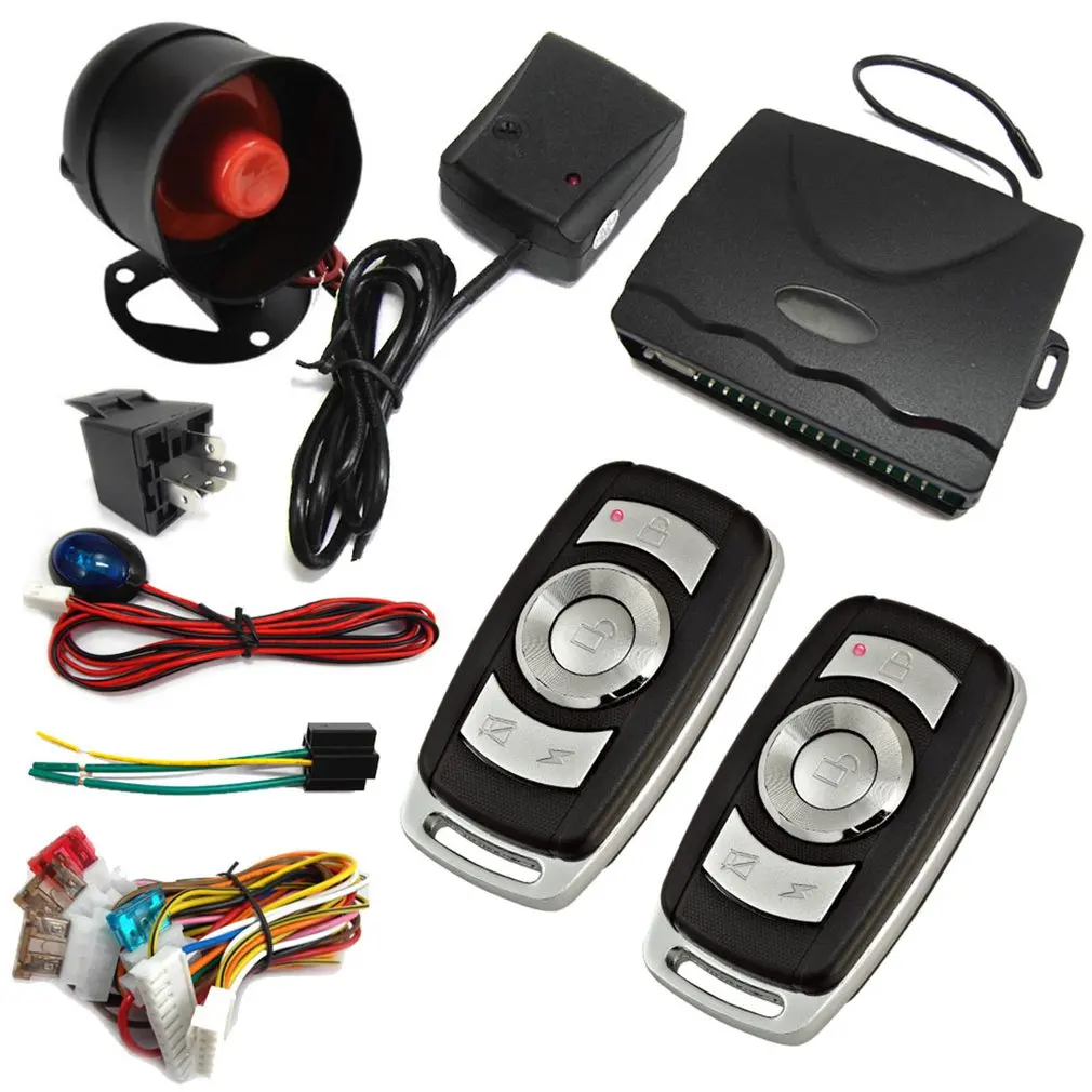

CHADWICK 802B-8176 One Way Car Alarm System With Siren For 12V DC Vehicle Which Has Central Door Lock System