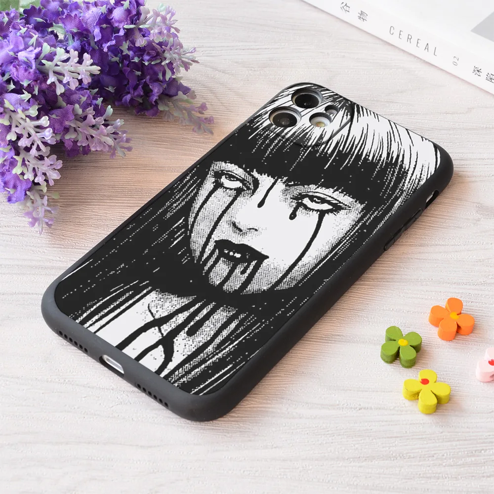 

For iPhone Bloody Tears Tomie Junji Ito Print Soft Matt Apple Case